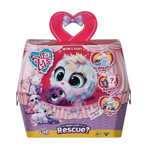 Pelúcia Adotados Scruff a Luvs Mamãe e Bebê