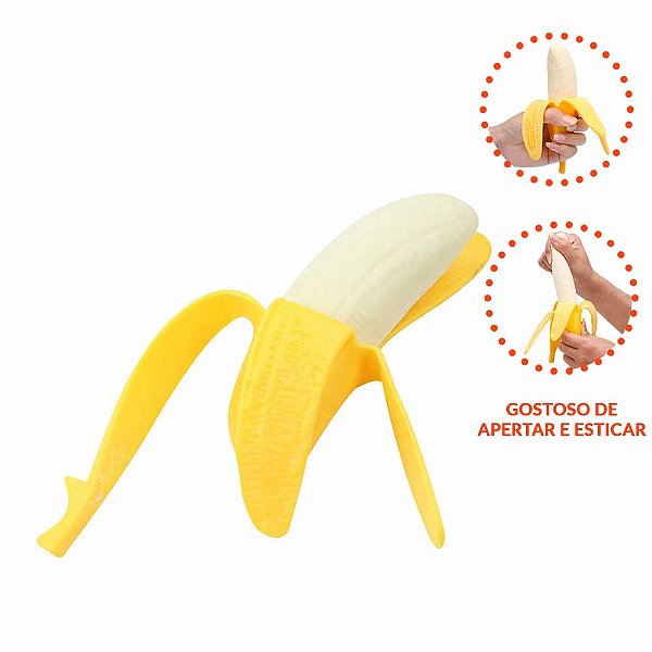 Squish Mania Fruta de Apertar e Esticar