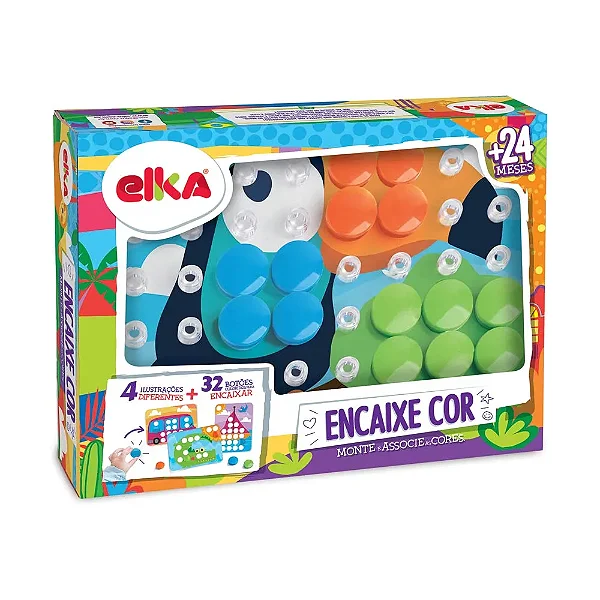 Jogo Encaixe Cor Monte e Associe as Cores