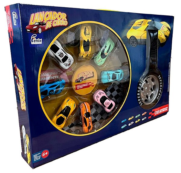 Lançador de Carro c/ 08 Carrinhos