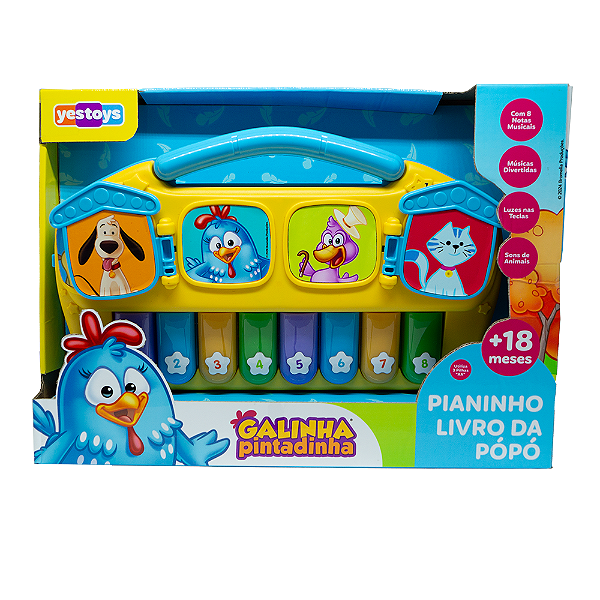Pianinho Livro da Popó Galinha Pintadinha