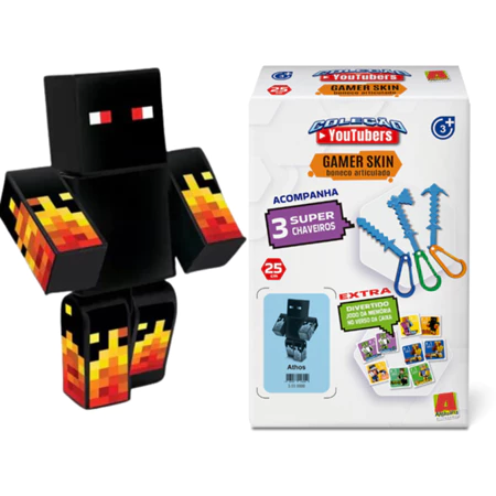 Boneco Athos 15cm com Chaveiro Surpresa e Jogo da Memória
