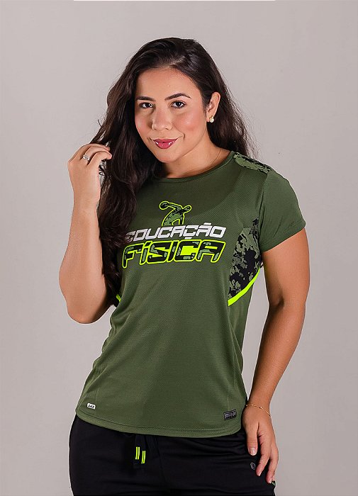 Camiseta Educação Física 2025 Verde - feminina