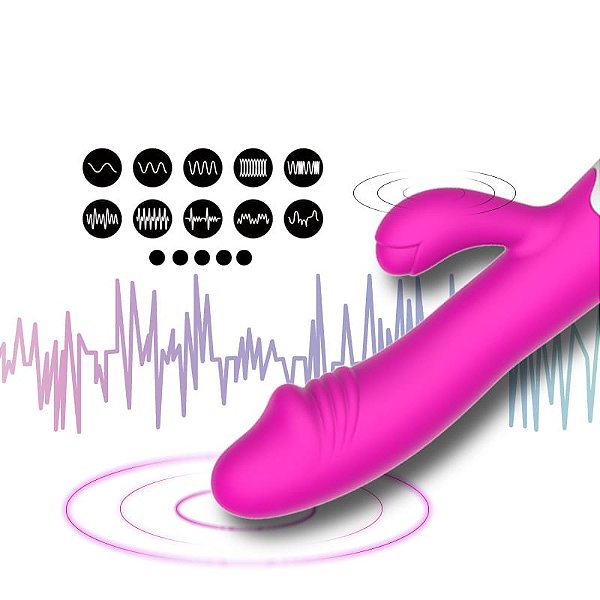 VIBRADOR SIME RABBIT  30 MODOS DE VIBRAÇÕES A PILHA