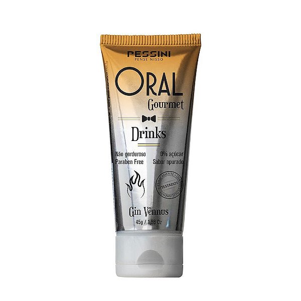 ORAL GOURMET GEL BEIJÁVEL QUE ESQUENTA DE GIN VÊNUS 35ML/45G LINHA DRINKS PESSINI