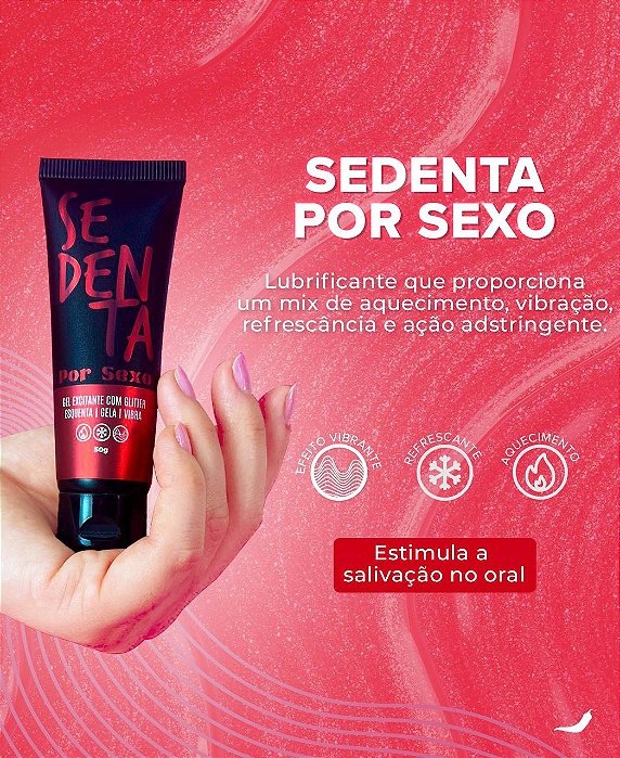 SEDENTA POR SEXO GEL COMESTÍVEL COM GLITTER 50G PEPPER BLEND