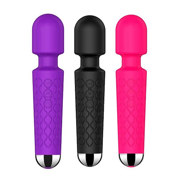 VIBRADOR VARINHA MÁGICA GRANDE COM 20 MODOS DE VIBRAÇÃO E 8 NÍVEIS DE VELOCIDADE