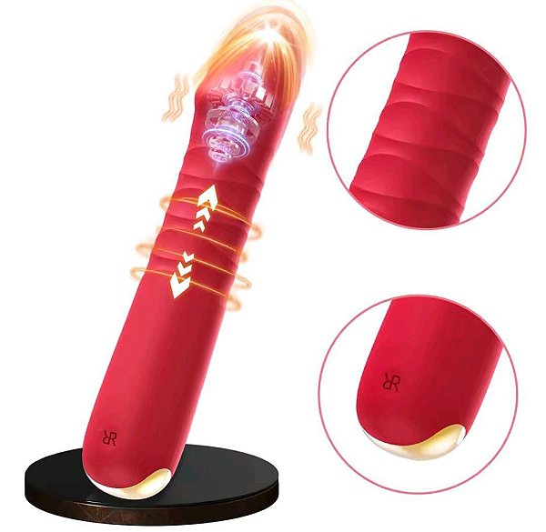 VIBRADOR PONTO G EM FORMATO DE PÊNIS COM 10 MODOS DE VIBRAÇÃO VAI E VEM