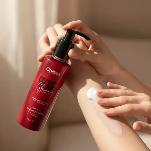 SECRET GLAMOUR HIDRATANTE CORPORAL COM FRAGRÂNCIA AFRODISÍACA 115G CHILLIES