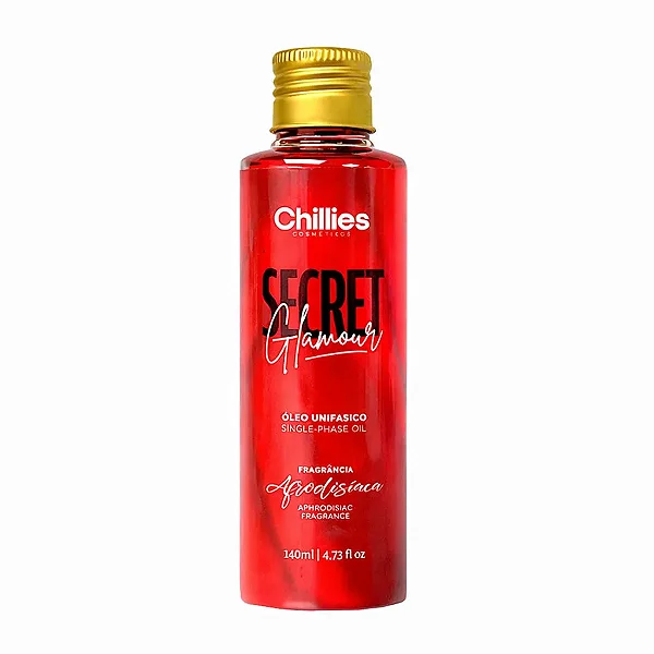 SECRET GLAMOUR ÓLEO CORPORAL UNIFÁSICO COM FRAGRÂNCIA AFRODISÍACA 140ML CHILLIES