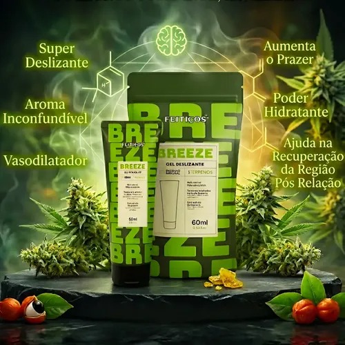 BREEZE GEL DESLIZANTE VASODILATADOR COM TERPENOS 60ML FEITIÇOS AROMÁTICOS