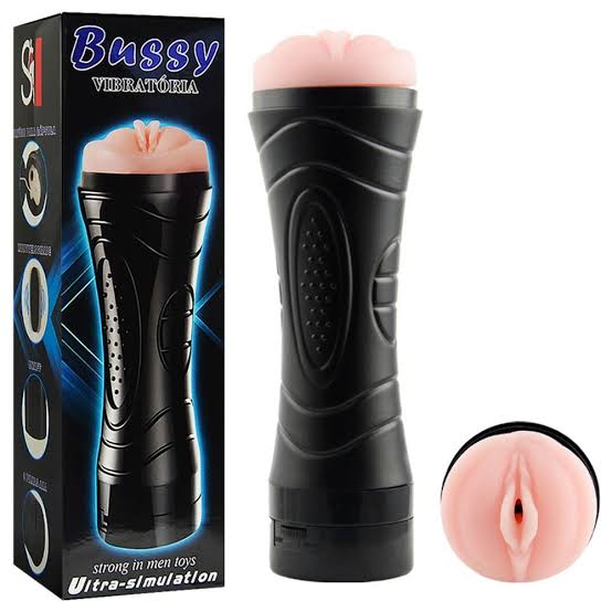 MASTURBADOR LANTERNA VAGINA BUSSY VIBRATÓRIA