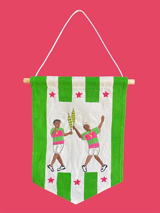 Flâmula Bordada Ibejis da Mangueira