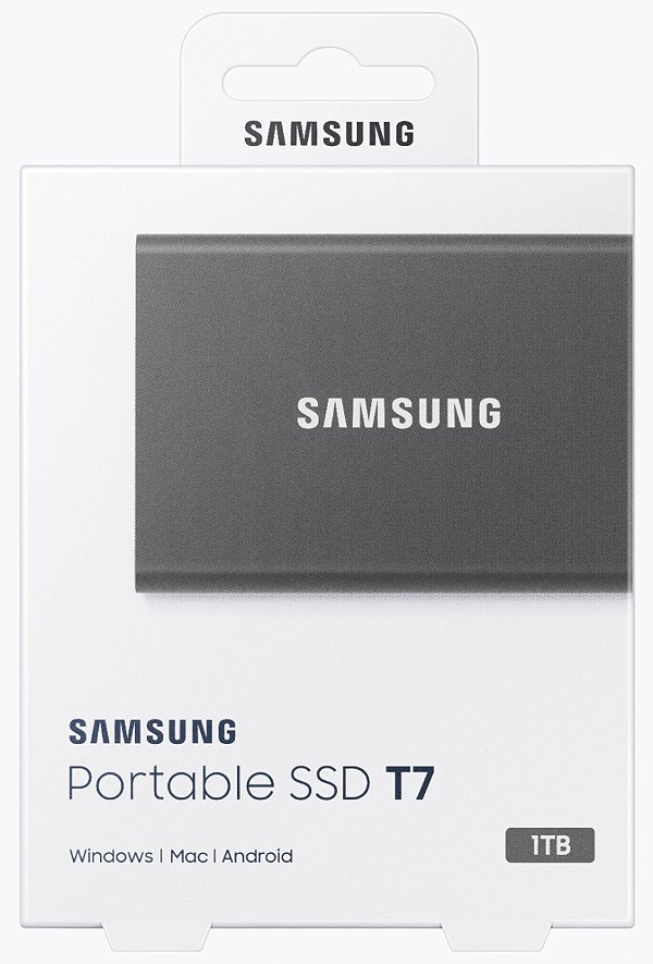 Ssd Externo Samsung Portable Ssd T7 Mu-pc1t0 1tb Cinza 1050mbs