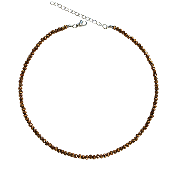 Gargantilha Cristais Cobre- CL319