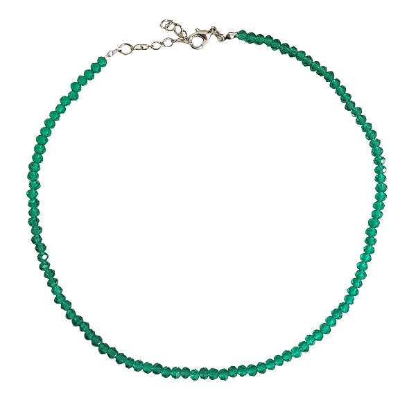 Gargantilha Cristais Jade Transparente - CL328