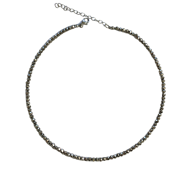 Gargantilha Cristais Hematite Clara CL413