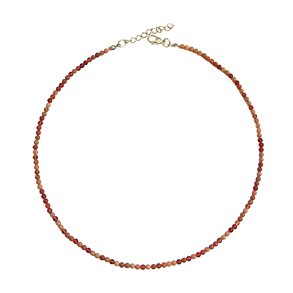 Choker de Pedras Naturais Marrom com Nude CL614
