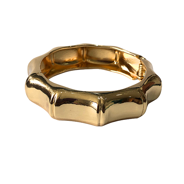 Bracelete Metal Bambu Dourado 651P
