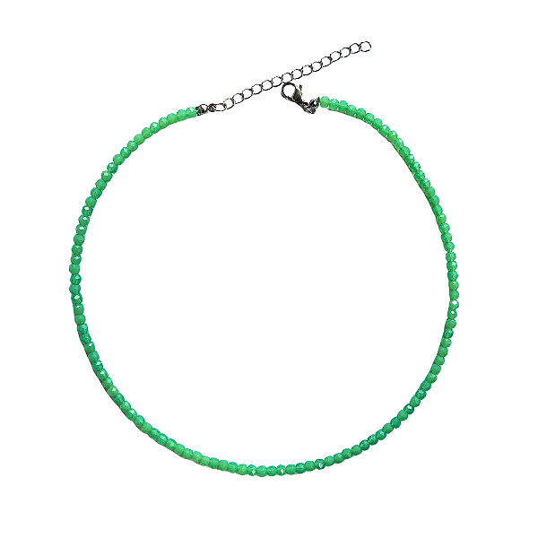 Choker de Cristais Verde Hortelã Claro CL780