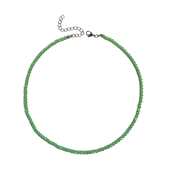 Choker Gargantilha de Cristais Verde Menta