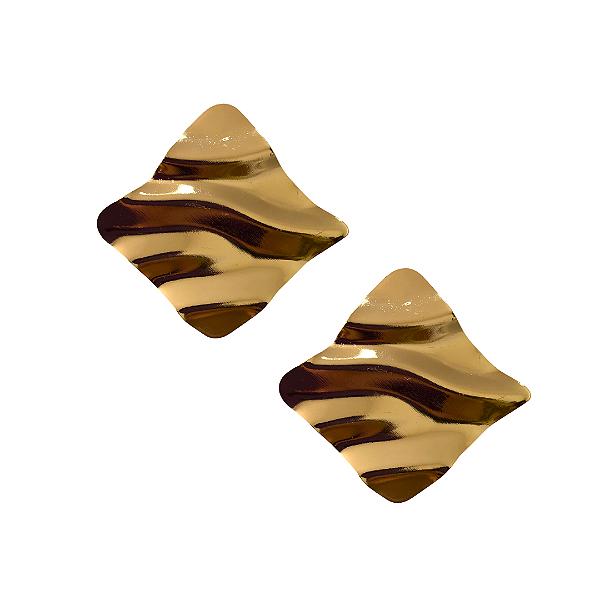 Brinco Losango Dourado Orgânico BG2053