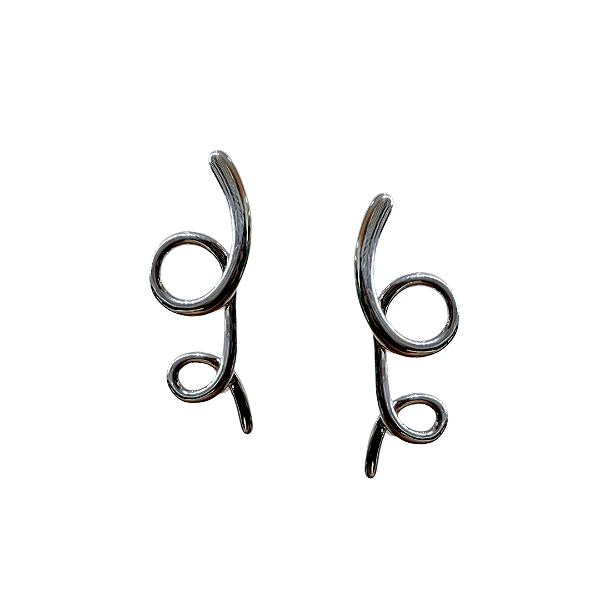 Brinco Médio Voltas Prata BM2055