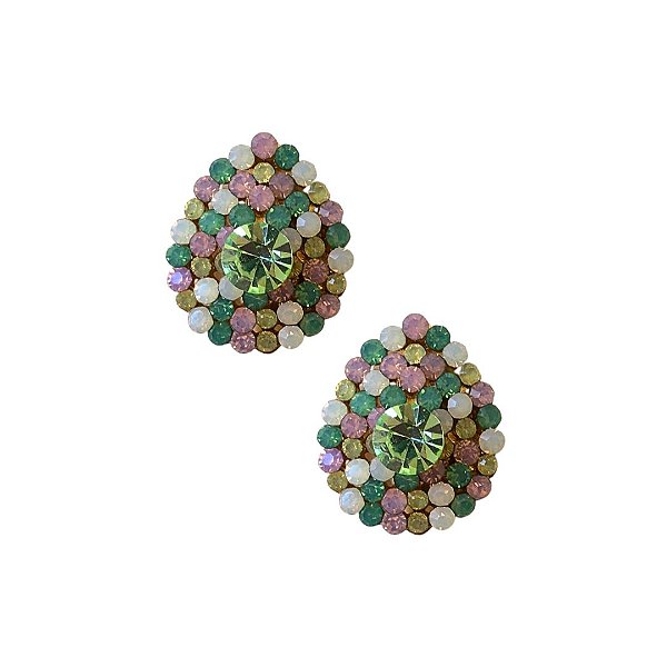 Brinco Médio Gota de Strass Cores Candy BM2080