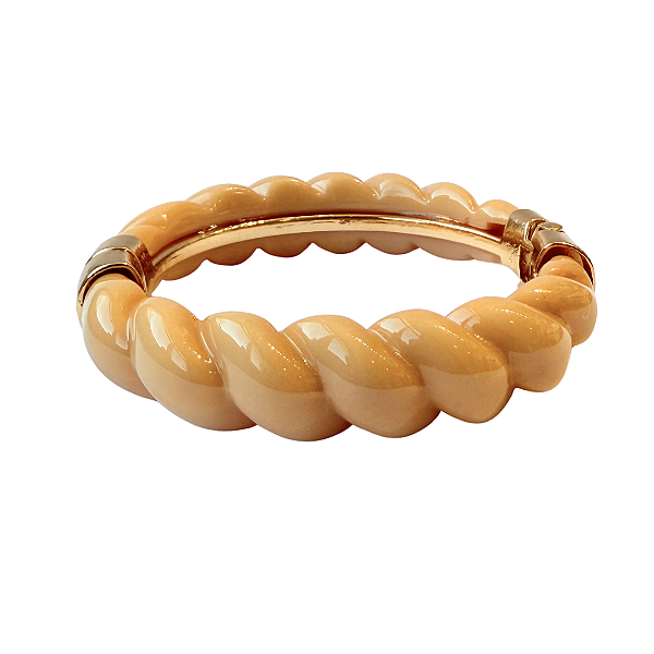 Bracelete de Acrílico Torcido Nude 808P