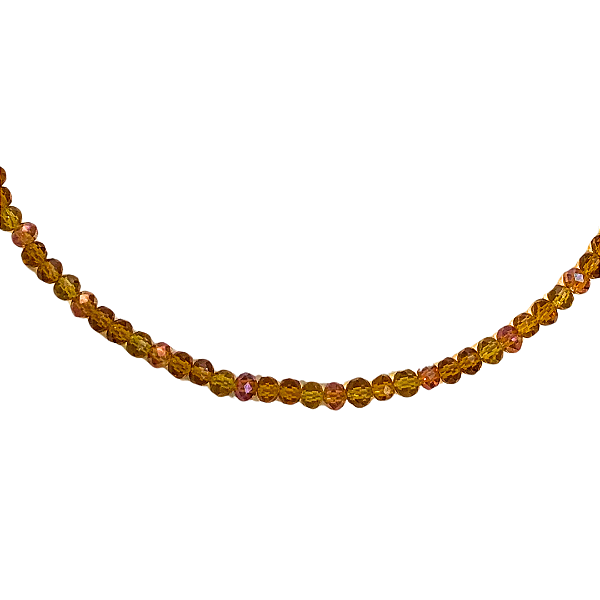 Choker Gargantilha de Cristais Caramelo Brilhante