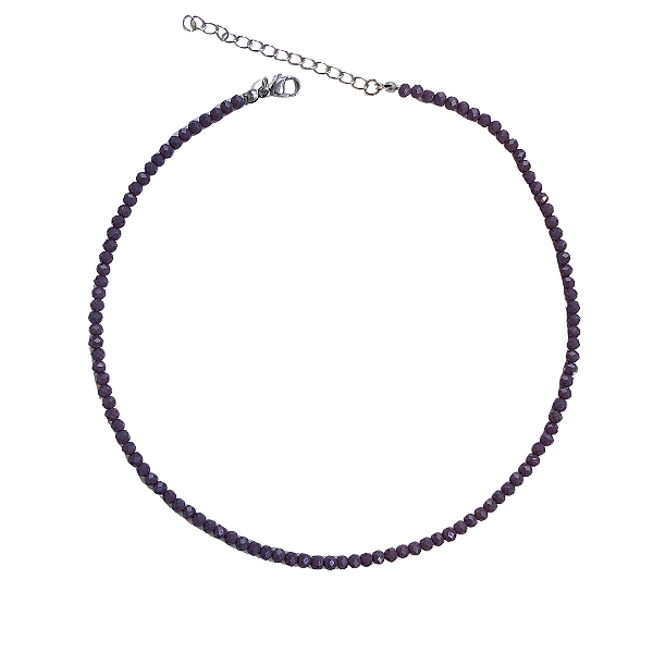 Choker de Cristais Roxo Opal CL829