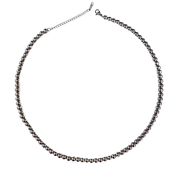 Colar Feminino Bolas de Aço prata CL838