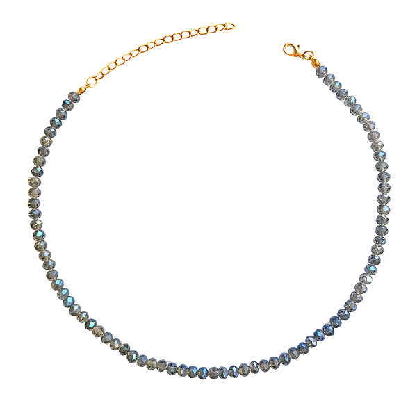 Colar Feminino de Cristais Azul Cobalto Elegante