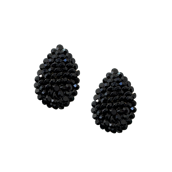 Brinco Pequeno de Gota Preta Feminino BF1387