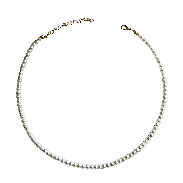 Gargantilha de Pérolas Brancas Feminina CL860