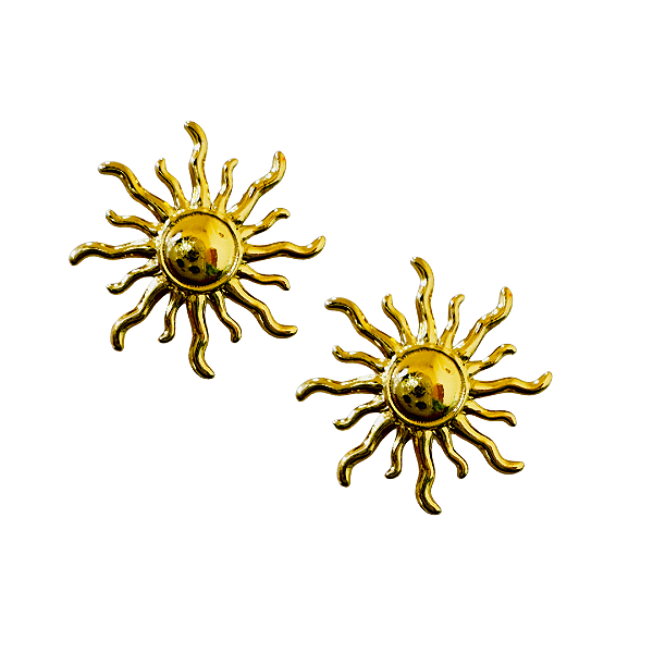 Brinco de Sol Dourado de Aço BM2205