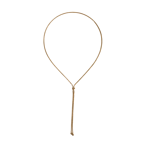 Colar Gravatinha Ajustável em Aço Dourado CL892
