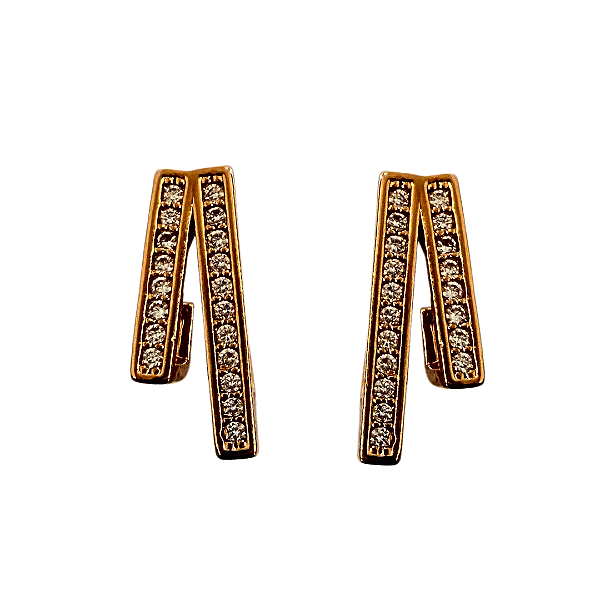 Argola Pequena Dupla com Zircônia