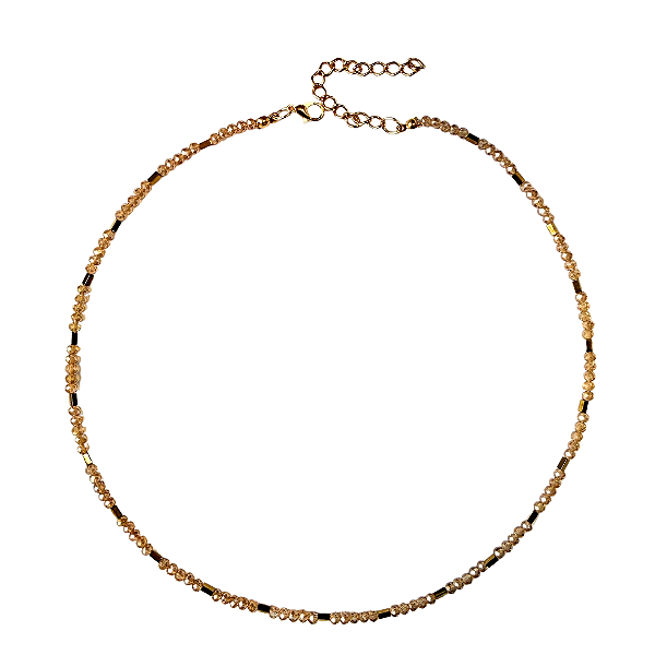 Choker Gargantilha de Cristais com Hematita