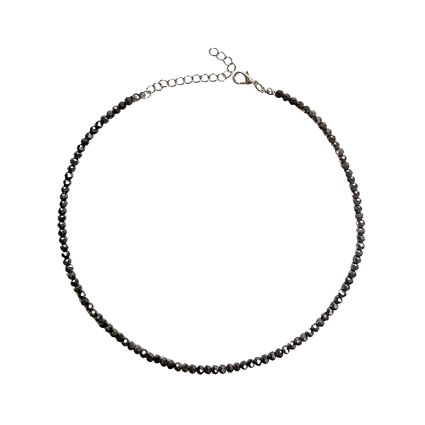 Choker Gargantilha de Cristais Hematite