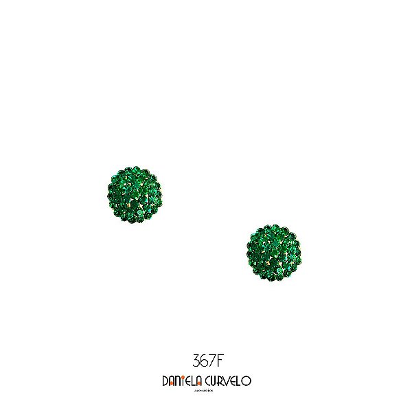 Brinco Pequeno Redondo Verde Esmeralda - BF367VE