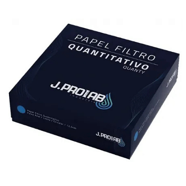 Papel De Filtro Quantitativo Quanty 12,5Cm Faixa Preta Cx C/ 100 Folhas J. Prolab