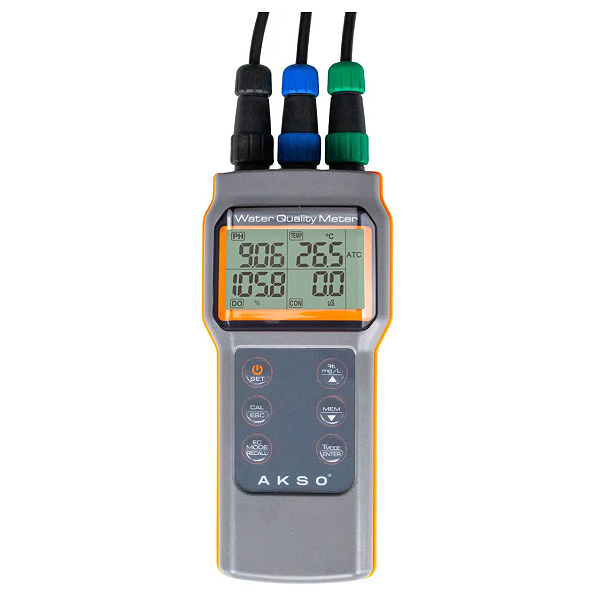 Medidor Multiparâmetro (pH/Condutividade/Oxigenio dissolvido/Temperatura) Ak88 Plus Akso