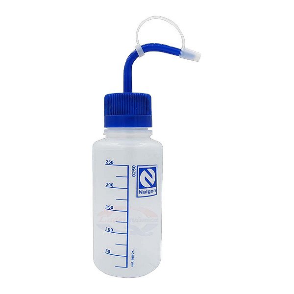 Pisseta 250ml Graduada Bico Curvo Nalgon