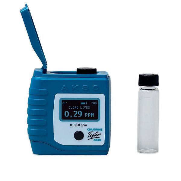 Medidor / Fotometro De Cloro Faixa 0,00 A 3,50 PPM Cloro Tester Akso