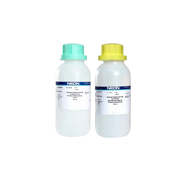 Kit Completo Tampão 4 e 7 - 500ml Cada Para Calibração De Phmetros Neon
