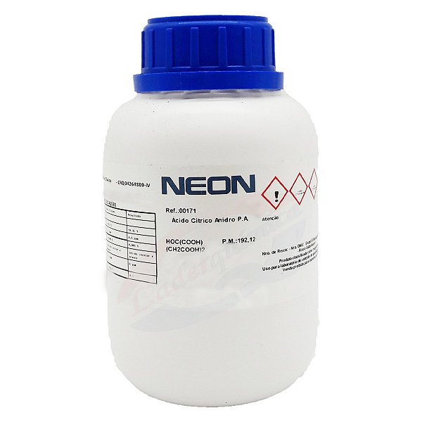 Ácido Cítrico Anidro PA 500G Neon