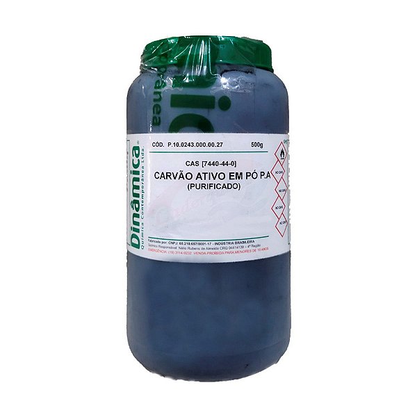 Carvão Ativado Pó Grau Pa 500gr Dinamica