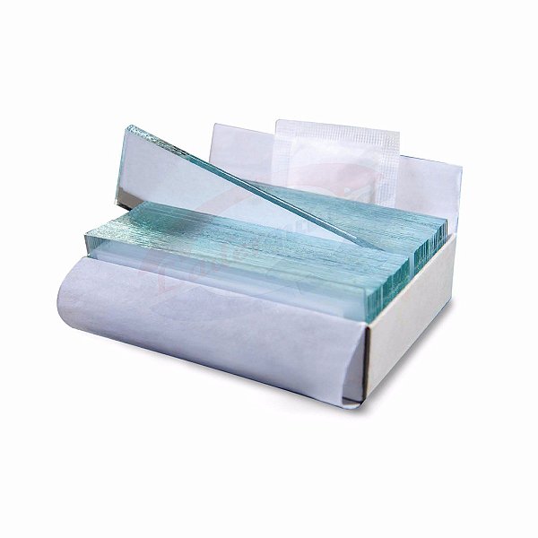 Lâminas Para Microscopia 26 X 76 mm Ponta Lisa Lapidada Cx 50Un Olen