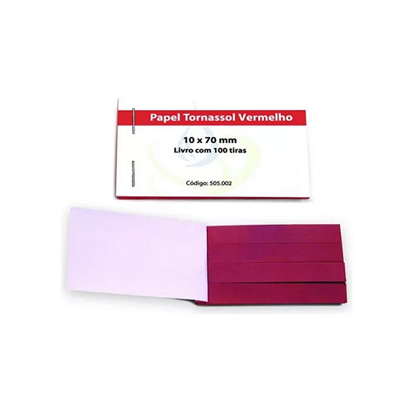 Papel De Tornassol Vermelho Para Soluções Acidas C/ 100 Tiras - Unifil